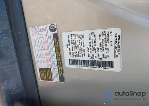 2007 Infiniti Fx35 from USA, damaged, VIN JNRAS08W07X200692